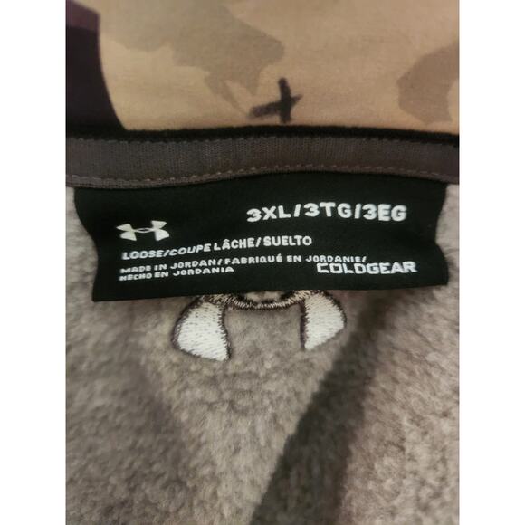 Under Armour Coldgear Men 3XL Loose Fit 1/4 Zip Pullover Sweatshirt Camo - Picture 6 of 6